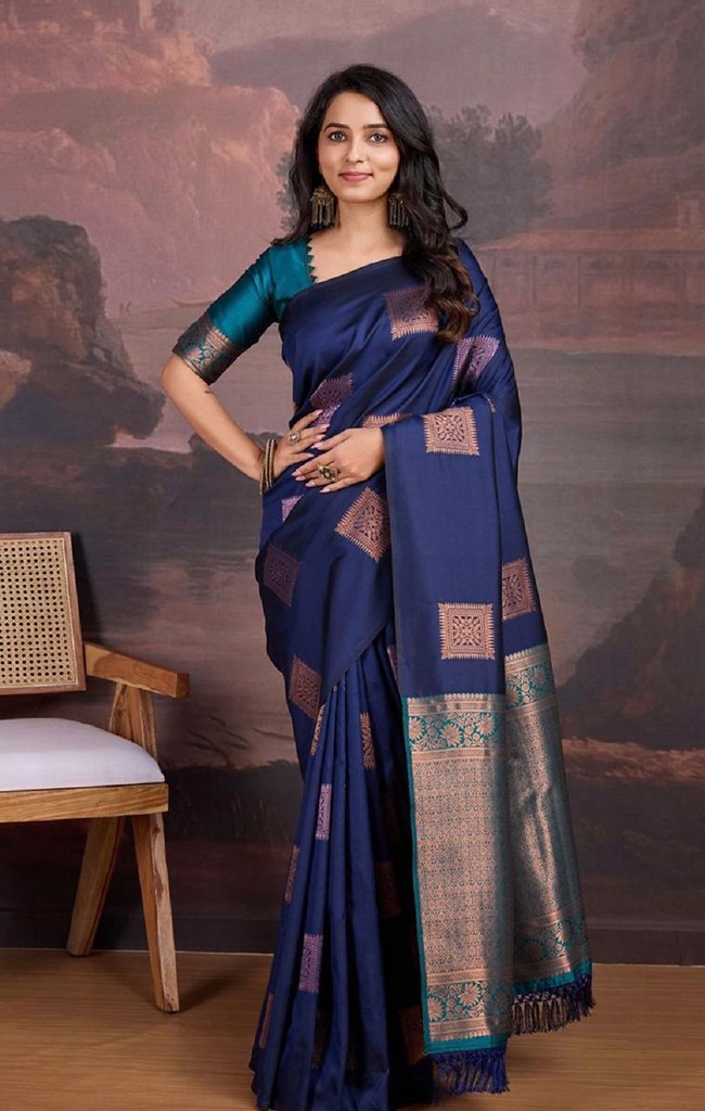 Silken Samriddhi Saree Collection Navy Blue