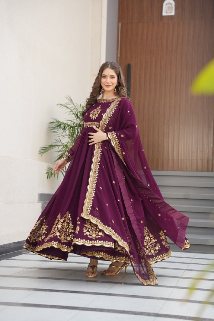 Royal Blossom Gown Collection Wine