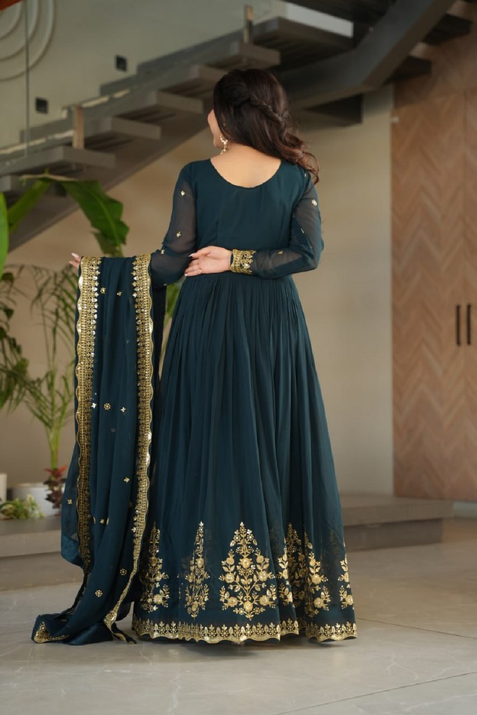 Royal Blossom Gown Collection Peacock Green