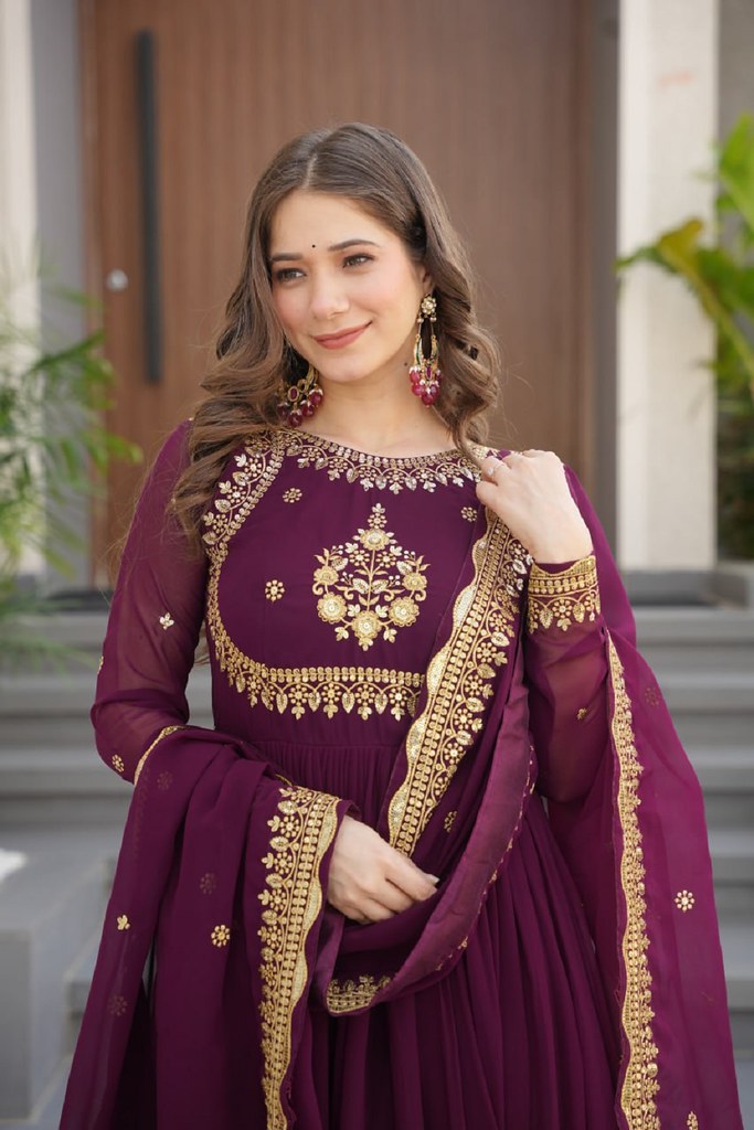 Royal Blossom Gown Collection Wine