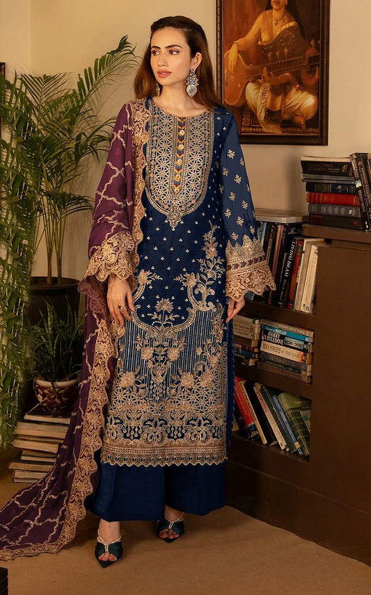 Georgette Glam Suits Collection Blue