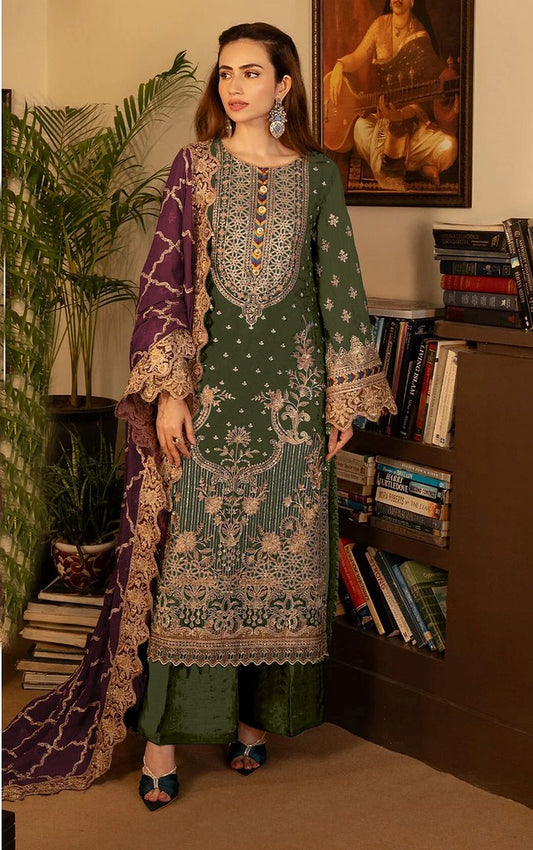 Georgette Glam Suits Collection Mehendi Green