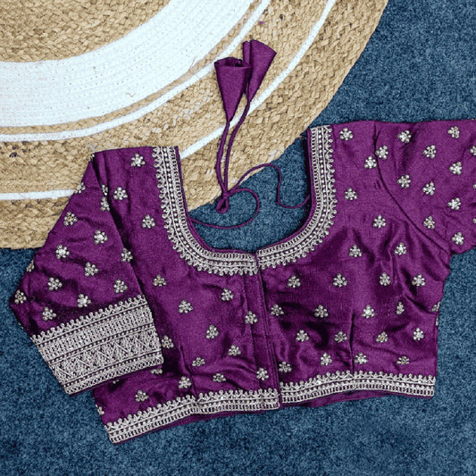 Classic Milan Silk Blouse Wine