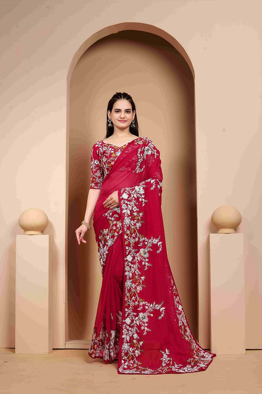 Zarreen Zari Saree Collection Pink