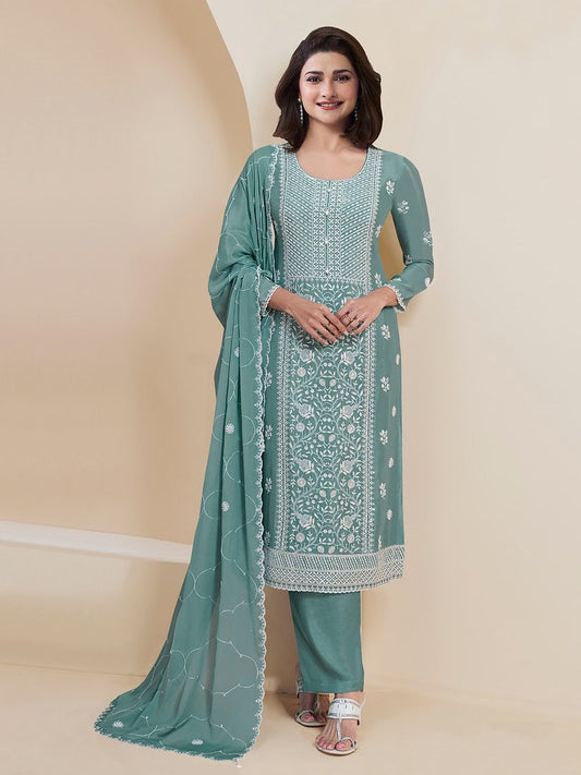 Aangan Suits Collection Sky