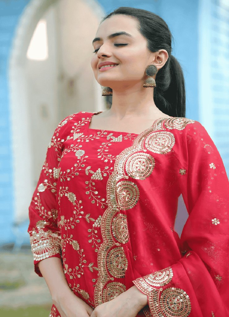 Mehfil Suits Collection Red