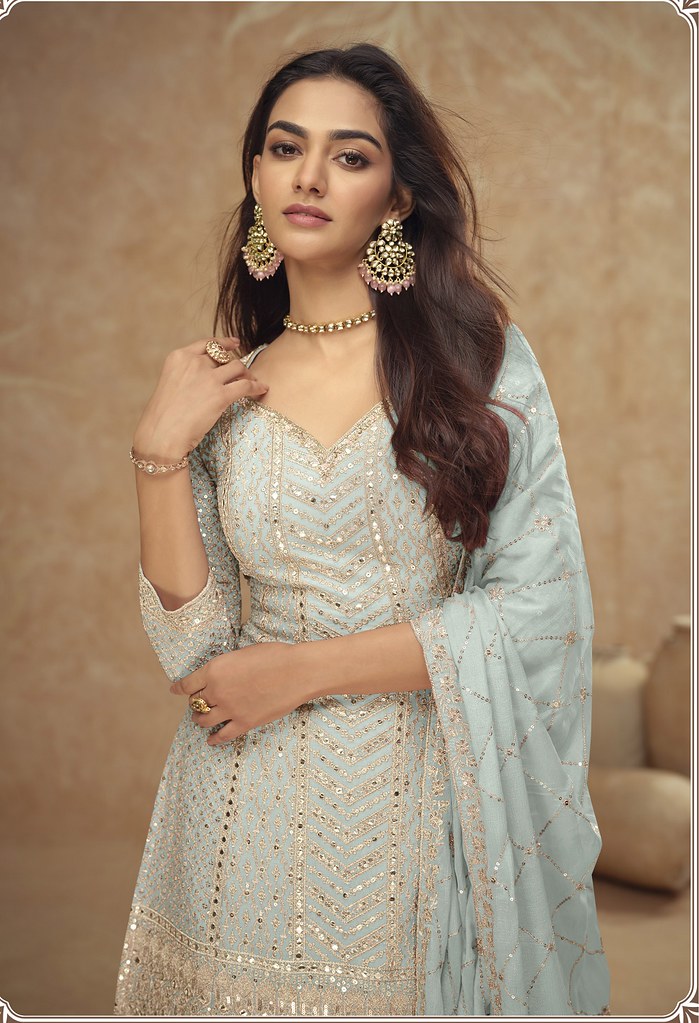 Sitara Sheen Suits Collection Sky Blue