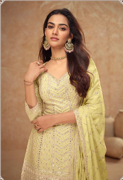 Sitara Sheen Suits Collection Yellow