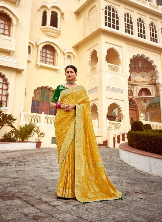 Silken Saaj Saree Collection Yellow