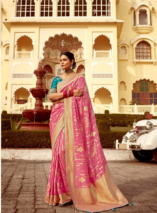 Silken Saaj Saree Collection Light Pink