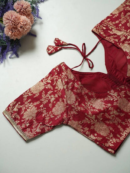 SilkSootra Blouse Line Maroon