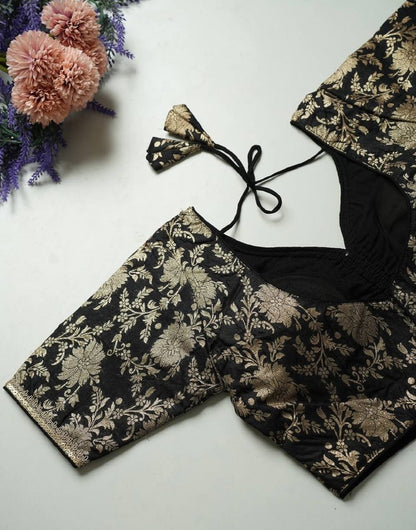 SilkSootra Blouse Line Black