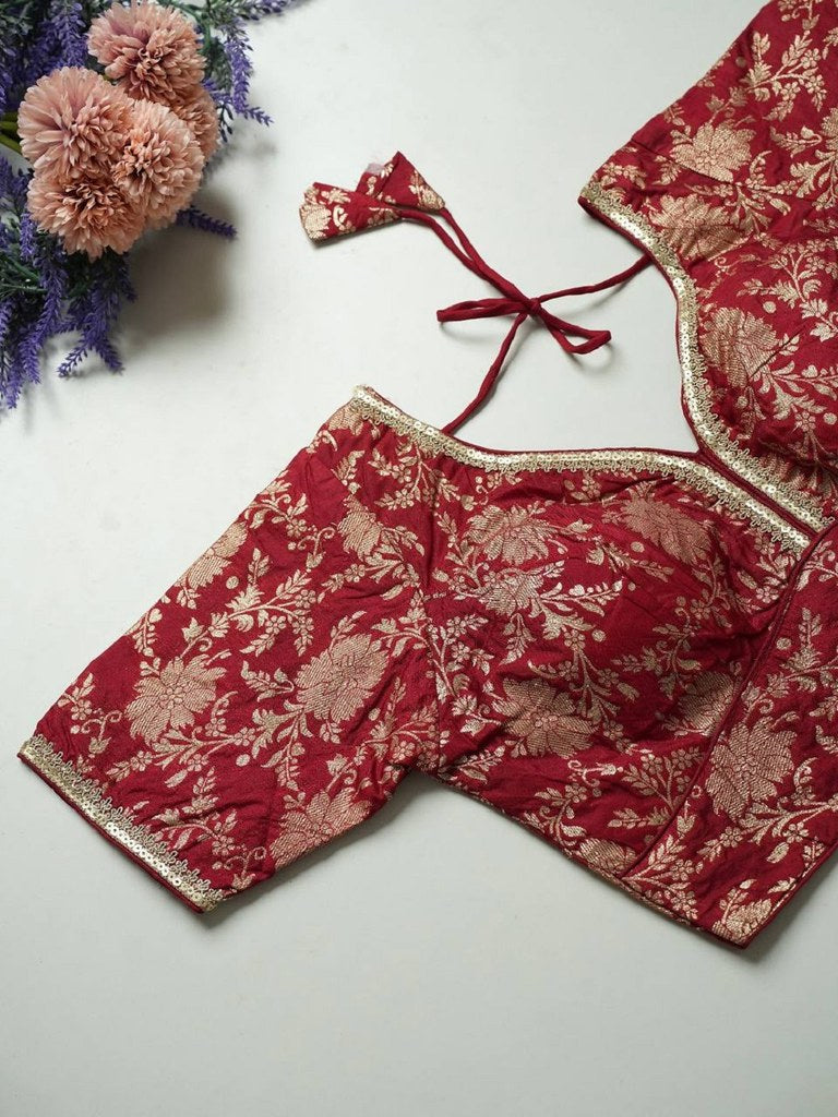 SilkSootra Blouse Line Maroon