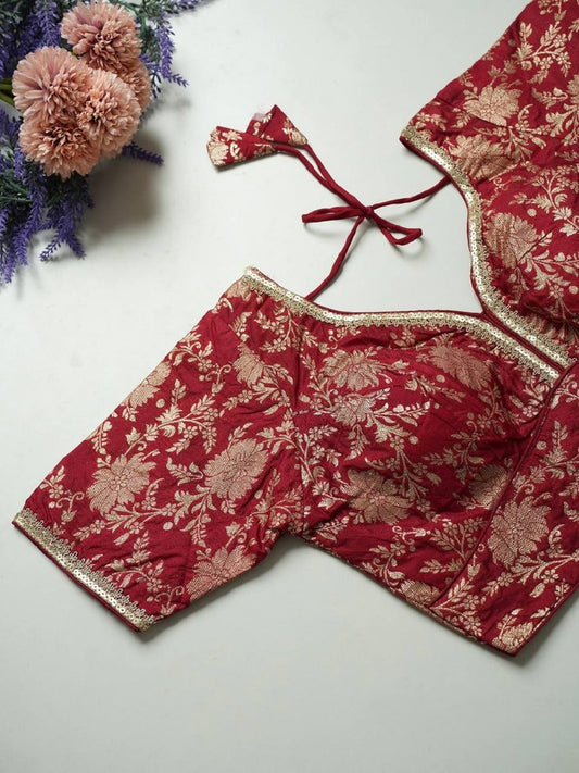 SilkSootra Blouse Line Maroon