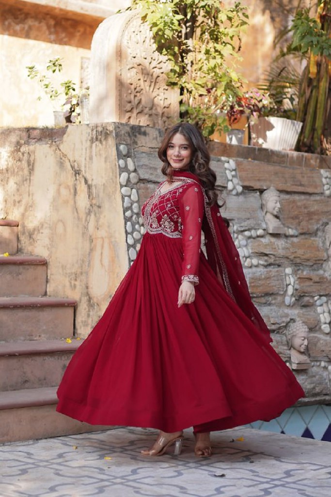 Gulbaani Gown Collection Maroon