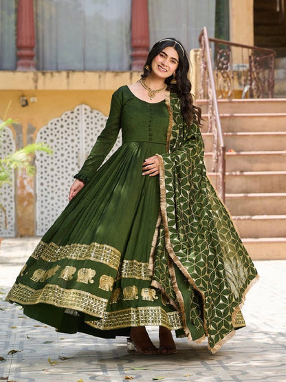 Ruhaniyaat Gown Collection Mehendi Green