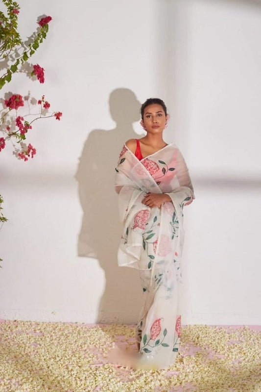 Sunveil Silks Saree Collection Off White