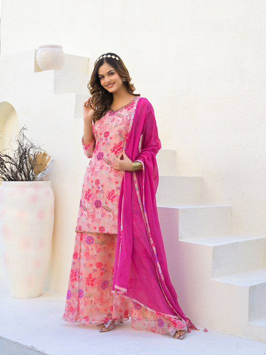 Zehra Shades Suits Collection Peach