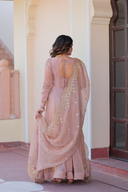Rosette Drip Gown Collection Beige
