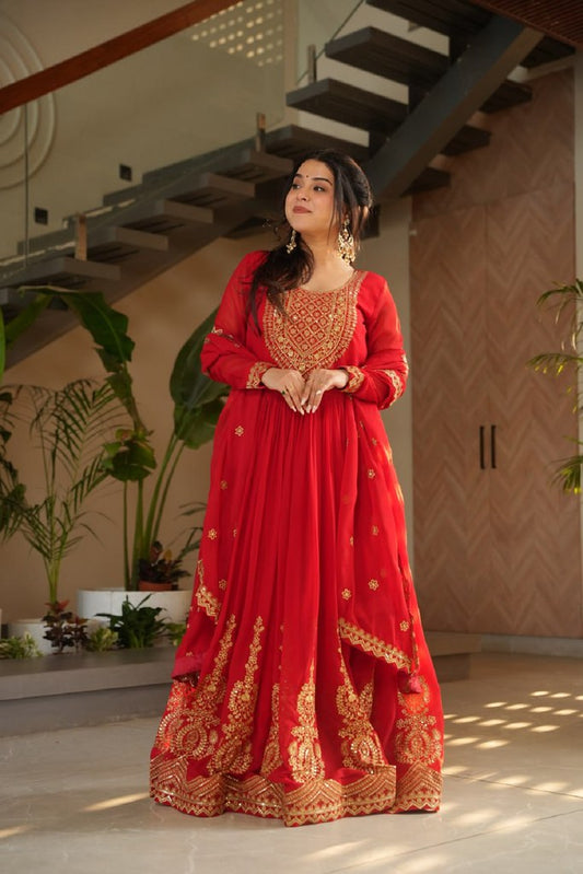 IndiePhulkari Gown Collection Red