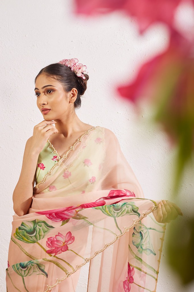 Aasmaani Saaz Saree Collection Peach