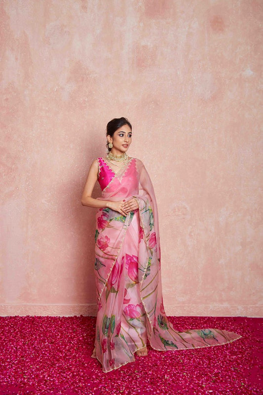 Aasmaani Saaz Saree Collection Pink