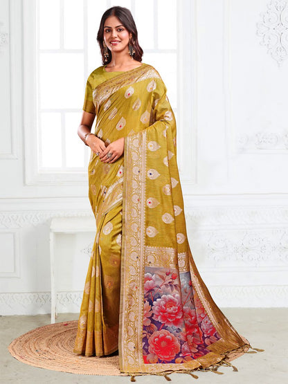 Meherloom Saree Collection Mehendi Green