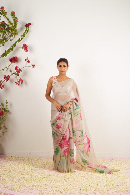 Aasmaani Saaz Saree Collection Grey