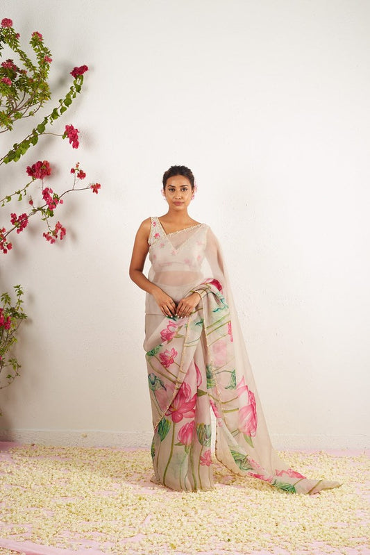 Aasmaani Saaz Saree Collection Grey