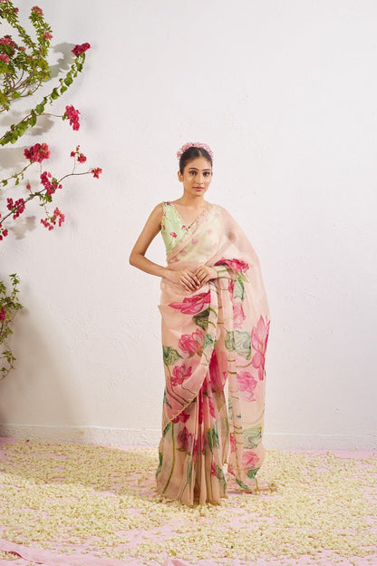 Aasmaani Saaz Saree Collection Peach