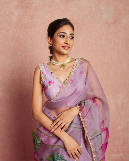 Aasmaani Saaz Saree Collection Lavender