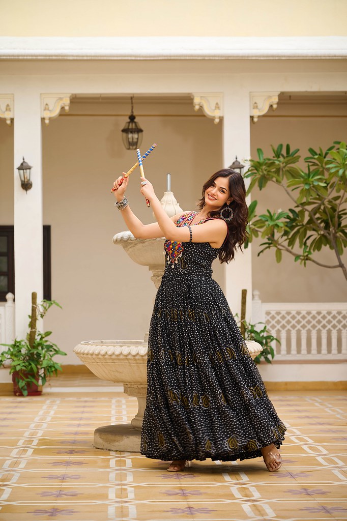 Garba Gleam Gown Collection Black