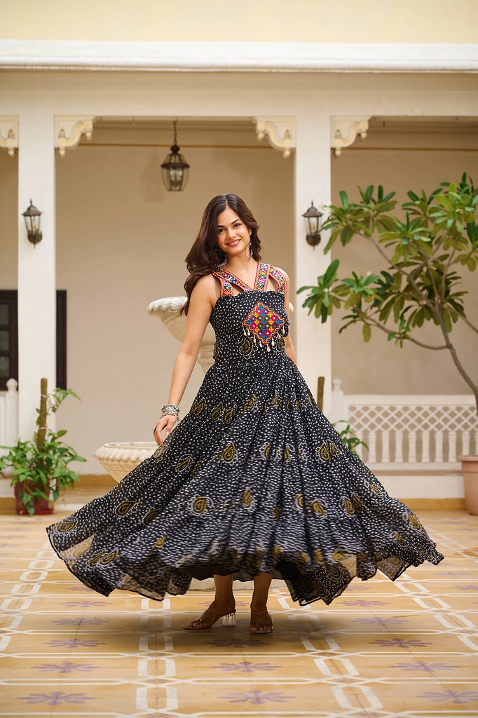 Garba Gleam Gown Collection Black