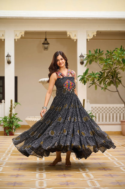 Garba Gleam Gown Collection Black