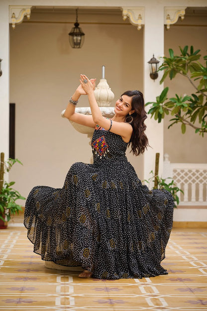 Garba Gleam Gown Collection Black