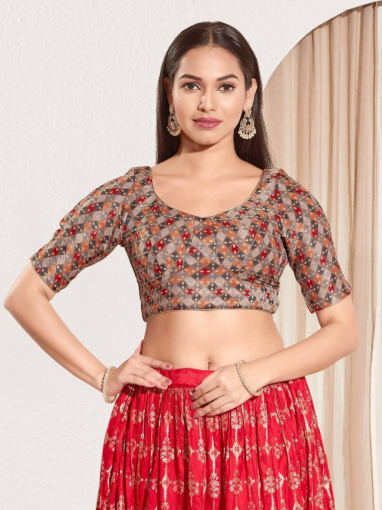 Rangtaar Blouse Line Grey