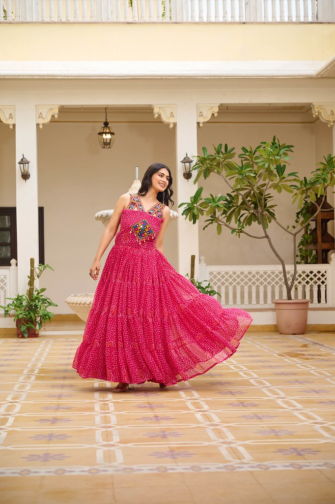 Garba Gleam Gown Collection Pink