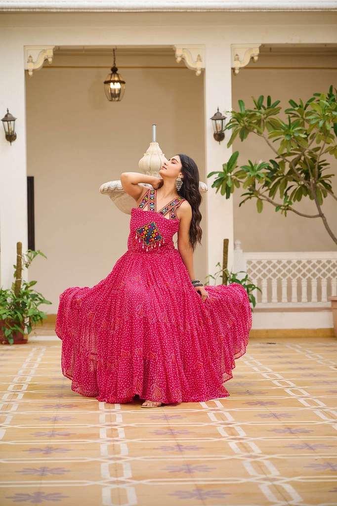 Garba Gleam Gown Collection Pink