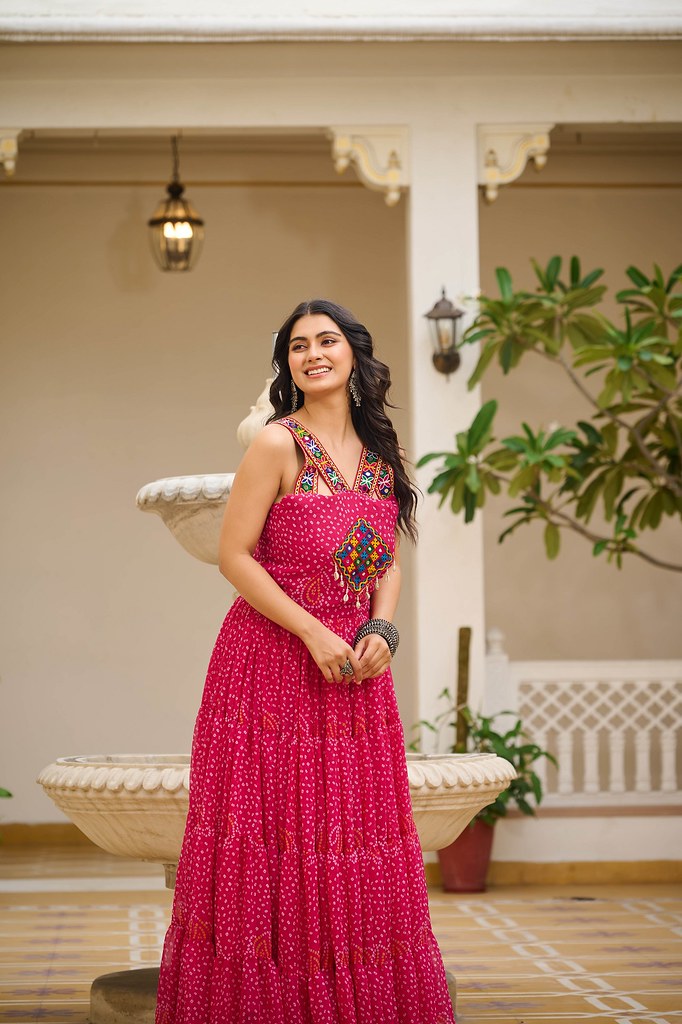 Garba Gleam Gown Collection Pink