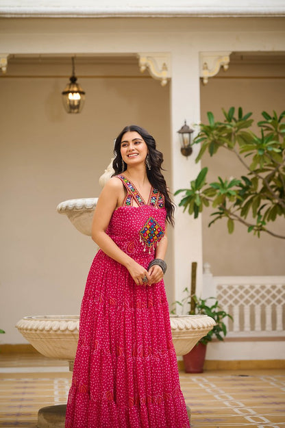 Garba Gleam Gown Collection Pink