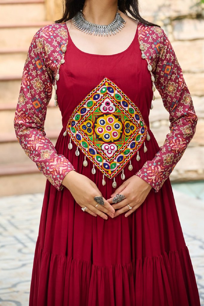 NrittaSaaz Gown Collection Maroon