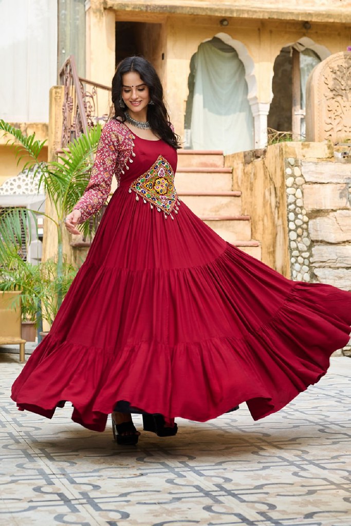 NrittaSaaz Gown Collection Maroon