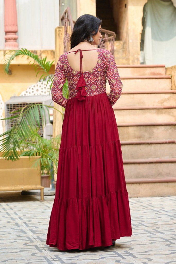 NrittaSaaz Gown Collection Maroon