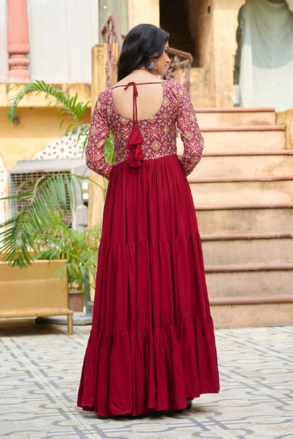 NrittaSaaz Gown Collection Maroon