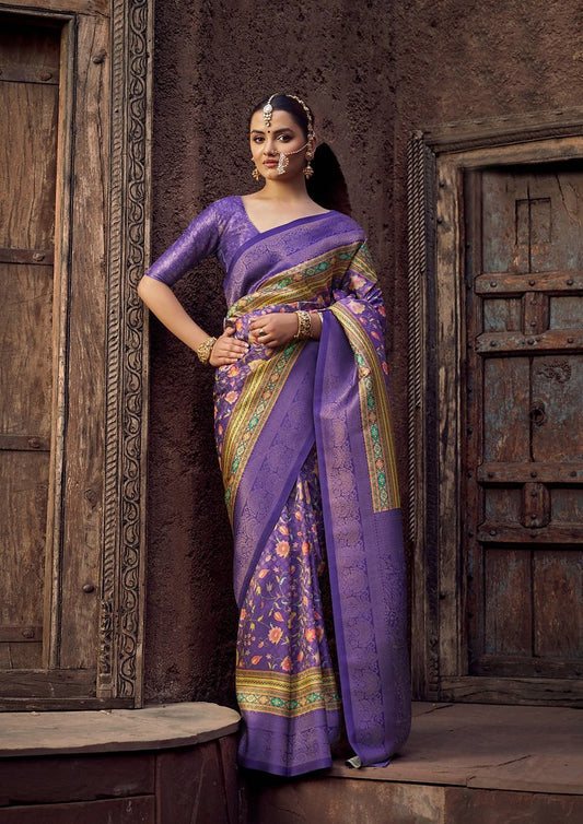 Velour Saree Collection Purple