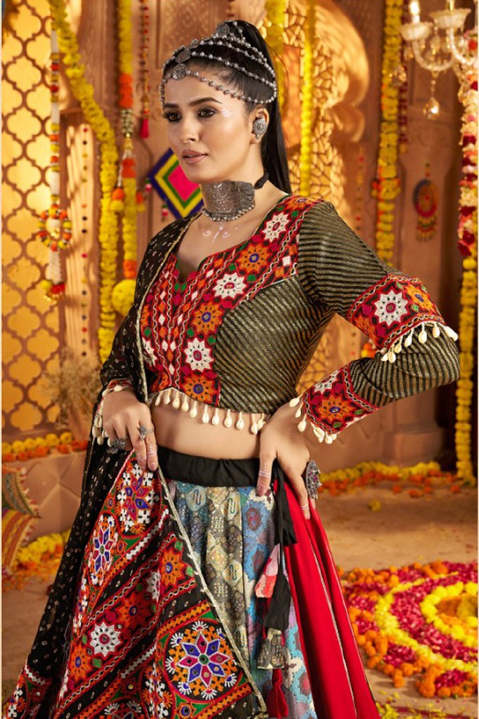 Navrangini Collection Black Lehenga Choli