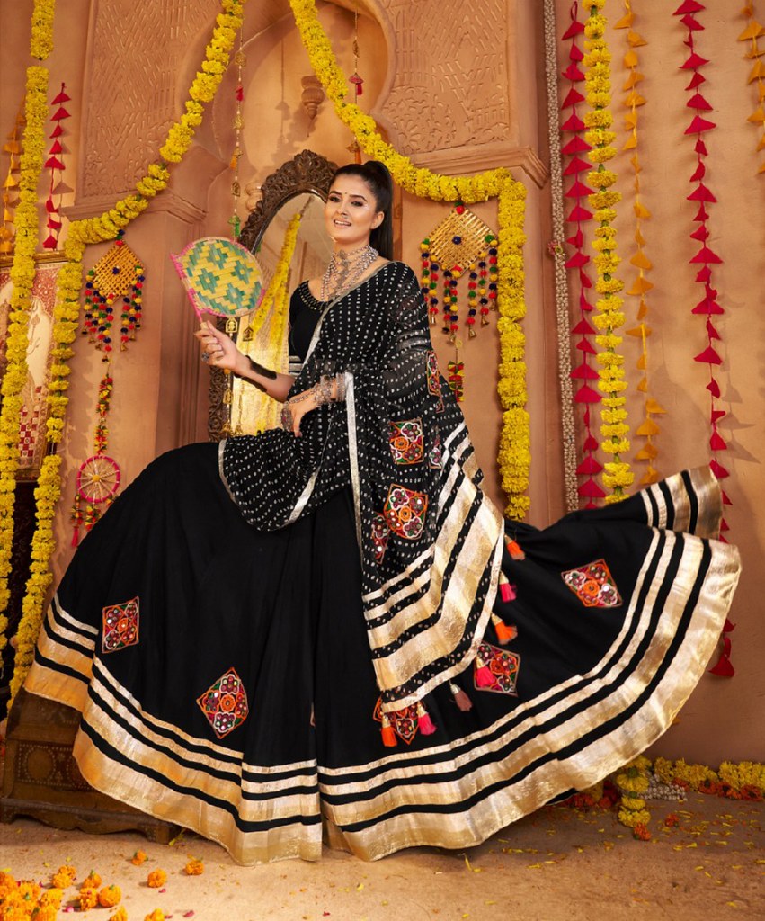 Navrangini Collection Black Lehenga Choli