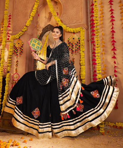 Navrangini Collection Black Lehenga Choli
