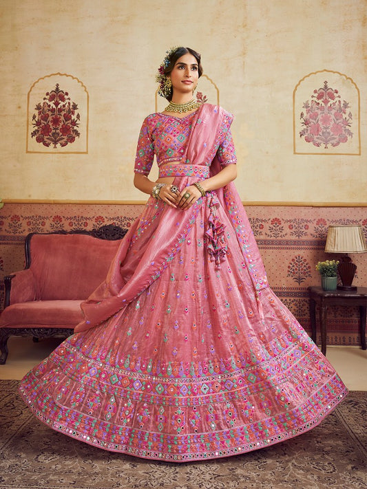 Saaz Collection Pink Lehenga Choli