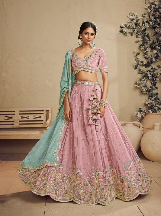 Saaz Collection Pink Lehenga Choli